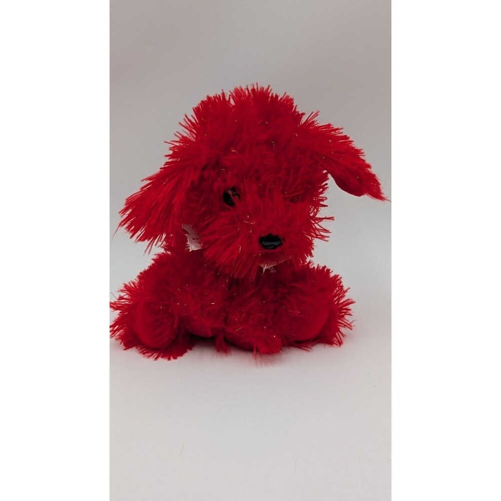 Dan Dee Collectors Choice Puppy Dog Plush Shaggy Floppy Ears Red 8"